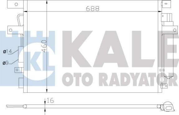 KALE OTO RADYATÖR 343135 - Kondensor, klimatanläggning www.avaruosad.ee