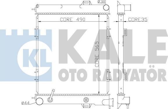 KALE OTO RADYATÖR 342080 - Radiators, Motora dzesēšanas sistēma www.avaruosad.ee