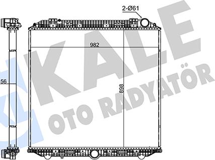 KALE OTO RADYATÖR 355055 - Radiator, engine cooling www.avaruosad.ee