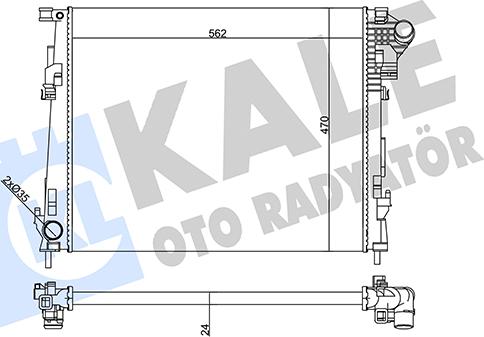 KALE OTO RADYATÖR 356895 - Radiators, Motora dzesēšanas sistēma www.avaruosad.ee