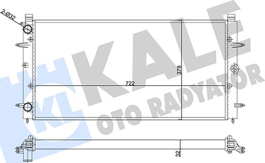 KALE OTO RADYATÖR 356880 - Radiators, Motora dzesēšanas sistēma www.avaruosad.ee