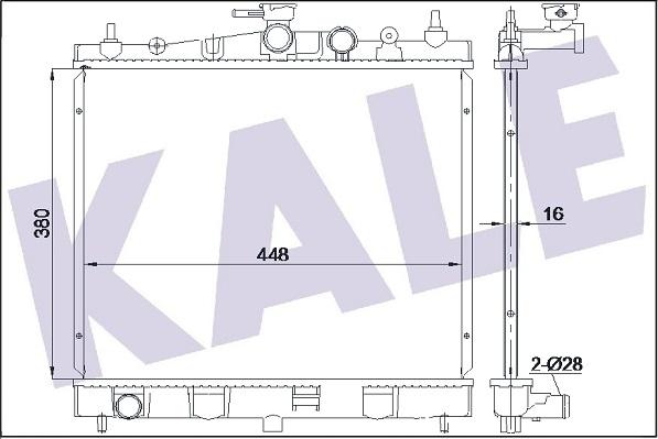 KALE OTO RADYATÖR 350995 - Jäähdytin,moottorin jäähdytys www.avaruosad.ee