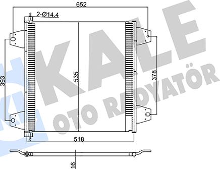 KALE OTO RADYATÖR 350325 - Condenser, air conditioning www.avaruosad.ee