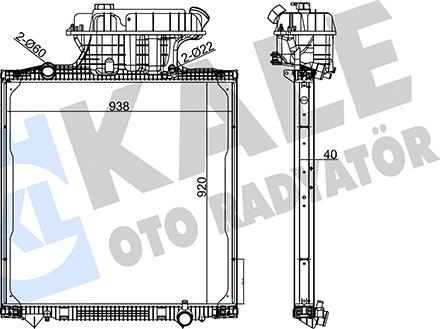 KALE OTO RADYATÖR 350250 - Radiator, engine cooling www.avaruosad.ee