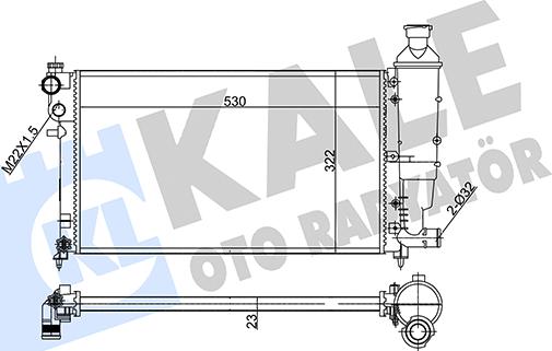 KALE OTO RADYATÖR 351845 - Kylare, motorkylning www.avaruosad.ee