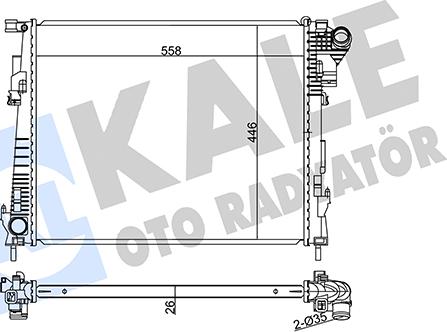 KALE OTO RADYATÖR 351215 - Radiators, Motora dzesēšanas sistēma www.avaruosad.ee