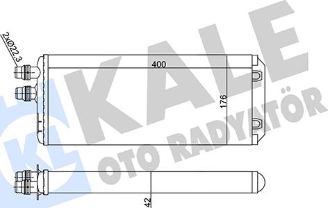 KALE OTO RADYATÖR 351755 - Lämmityslaitteen kenno www.avaruosad.ee