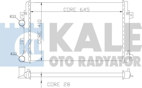 KALE OTO RADYATÖR 353500 - Radiator, engine cooling www.avaruosad.ee