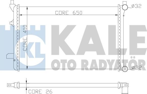KALE OTO RADYATÖR 353300 - Radiators, Motora dzesēšanas sistēma www.avaruosad.ee