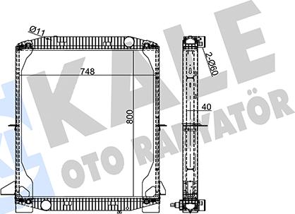 KALE OTO RADYATÖR 352820 - Radiator, engine cooling www.avaruosad.ee