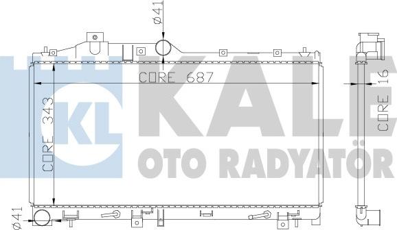 KALE OTO RADYATÖR 365000 - Radiator, engine cooling www.avaruosad.ee