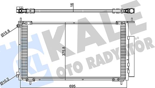 KALE OTO RADYATÖR 380400 - Конденсатор, кондиционер www.avaruosad.ee