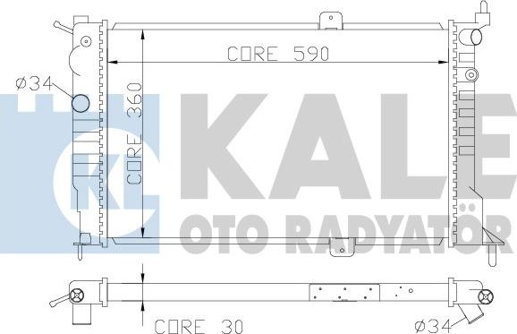 KALE OTO RADYATÖR 371 000 - Radiaator,mootorijahutus www.avaruosad.ee