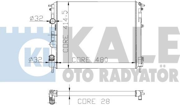 KALE OTO RADYATÖR 207100 - Radiators, Motora dzesēšanas sistēma www.avaruosad.ee