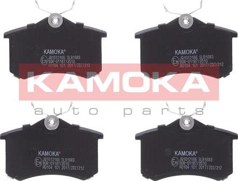 Kamoka JQ1012166 - Brake Pad Set, disc brake www.avaruosad.ee