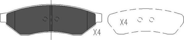 Kavo Parts KBP-1015 - Kit de plaquettes de frein, frein à disque www.avaruosad.ee