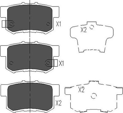 Kavo Parts KBP-2008 - Bremžu uzliku kompl., Disku bremzes www.avaruosad.ee