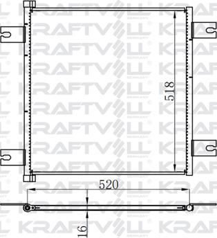 KRAFTVOLL GERMANY 08060159 - Condenser, air conditioning www.avaruosad.ee