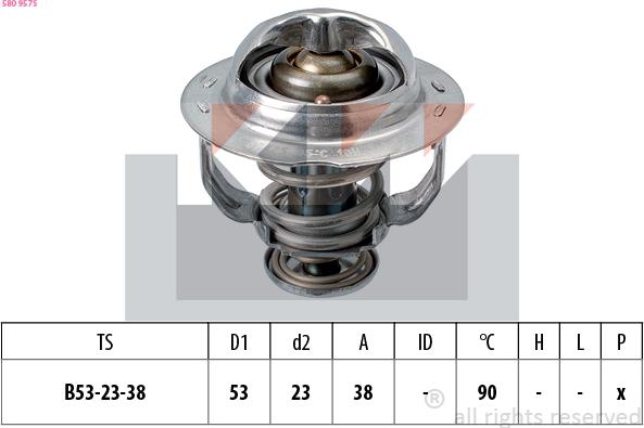 KW 580 957S - Termostats, Dzesēšanas šķidrums www.avaruosad.ee