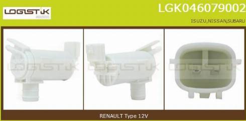 LGK LGK046079002 - Water Pump, window cleaning www.avaruosad.ee