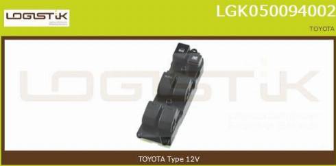 LGK LGK050094002 - Switch, window regulator www.avaruosad.ee