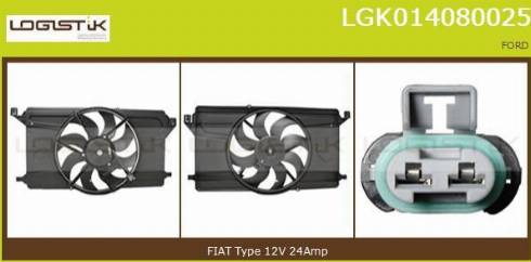LGK LGK014080025 - Electric Motor, radiator fan www.avaruosad.ee