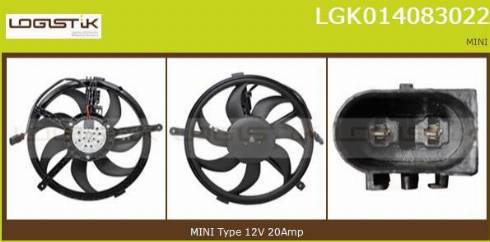 LGK LGK014083022 - Electric Motor, radiator fan www.avaruosad.ee
