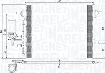 Magneti Marelli 350203789000 - Kondensor, klimatanläggning www.avaruosad.ee