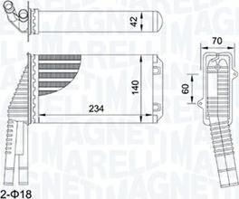 Magneti Marelli 350218467000 - Heat Exchanger, interior heating www.avaruosad.ee