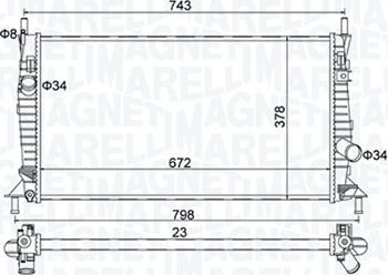 Magneti Marelli 350213157400 - Radiateur, refroidissement du moteur www.avaruosad.ee
