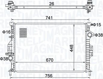 Magneti Marelli 350213157700 - Jäähdytin,moottorin jäähdytys www.avaruosad.ee