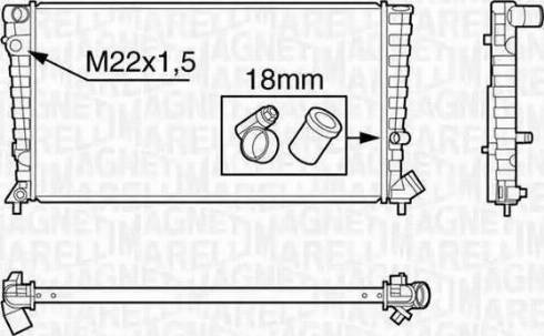 Magneti Marelli 350213119500 - Radiaator,mootorijahutus www.avaruosad.ee