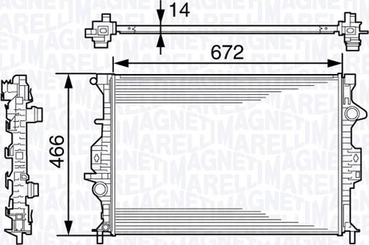 Magneti Marelli 350213138500 - Radiators, Motora dzesēšanas sistēma www.avaruosad.ee