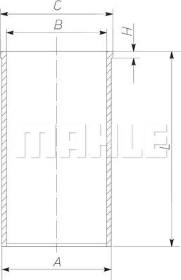 MAHLE 213 WT 03 00 - Гильза цилиндра www.avaruosad.ee