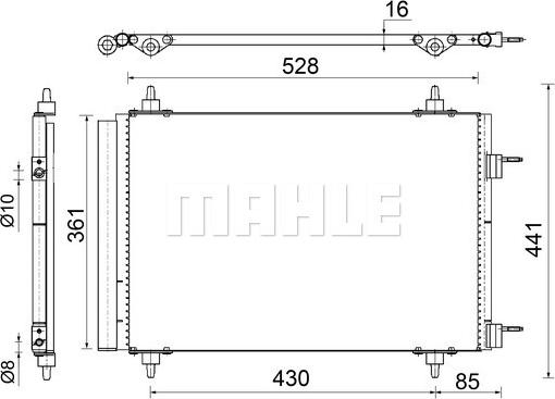 MAHLE AC 554 000S - Kondensaator,kliimaseade www.avaruosad.ee