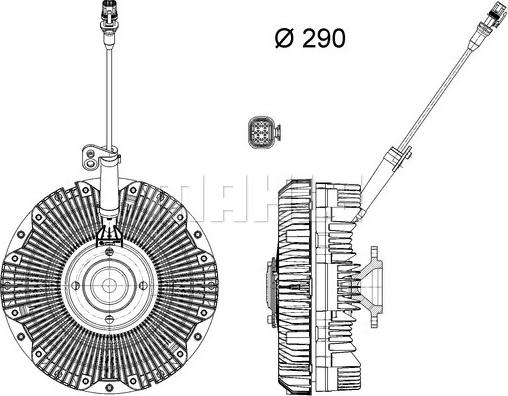 MAHLE CFC 197 000P - Сцепление, вентилятор радиатора www.avaruosad.ee