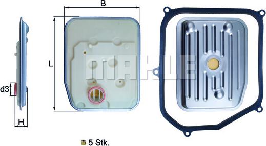 MAHLE HX 147KIT - Hidrofiltrs, Automātiskā pārnesumkārba www.avaruosad.ee