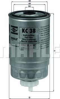 MAHLE KC 38 - Filtre à carburant www.avaruosad.ee