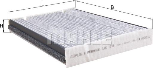 MAHLE LAK 1198 - Filtre, air de l'habitacle www.avaruosad.ee