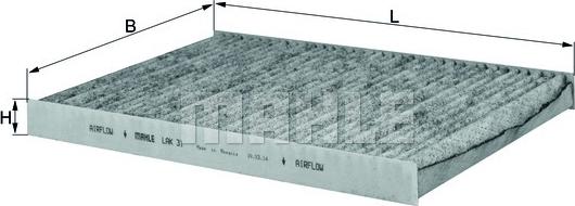 MAHLE LAK 31 - Filtre, air de l'habitacle www.avaruosad.ee