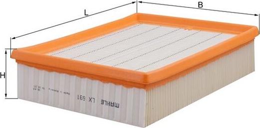 MAHLE LX 691 - Filtre à air www.avaruosad.ee