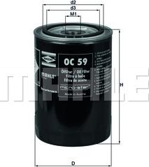 MAHLE OC 59 - Filtro de aceite www.avaruosad.ee