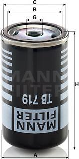 Mann-Filter TB 719 - Патрон осушителя воздуха, пневматическая система www.avaruosad.ee