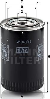 Mann-Filter W 940/44 - Oil Filter www.avaruosad.ee