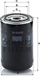 Mann-Filter W 940/62 - Oil Filter www.avaruosad.ee