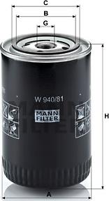Mann-Filter W 940/81 - Oil Filter www.avaruosad.ee