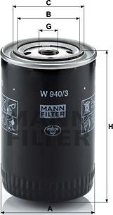 Mann-Filter W 940/3 - Eļļas filtrs www.avaruosad.ee