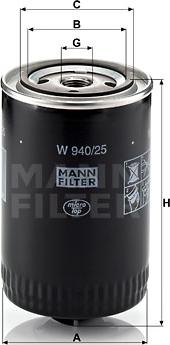 Mann-Filter W 940/25 - Oil Filter www.avaruosad.ee
