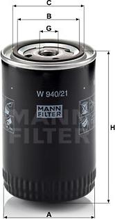 Mann-Filter W 940/21 - Filtro de aceite www.avaruosad.ee