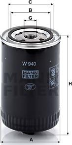 Mann-Filter W 940 - Oil Filter www.avaruosad.ee